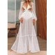 thumbnail image 1 of Sexy cuello pico espalda descubierta ahueca hacia fuera el vestido de verano 2022 mujeres linterna manga Club fiesta largo Maxi vestidos túnica playa cubrir LingWen 8390606473639, 1 of 1