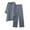 Gray, variant on Summer Plus Size Two Piece Outfits for Women Fashion Two Piece Solid Color Cotton And Linen Loose Casual Suit