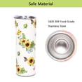 thumbnail image 5 of 20oz Sunflower Tumbler Cup, Insulated Stainless Steel Travel Coffee Mug with Lid Butterfly, Sunflower Gift for Women Sunflower lover, 5 of 6