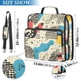 thumbnail image 2 of FORMRS Zipper Binder with Shoulder Strap 2-inch Ring 500 Sheet Capacity File Bag, Blue Retro Print, 2 of 5