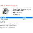 thumbnail image 2 of Vacuum Pump - Compatible with 2006 - 2011 Audi A6 3.2L V6 2007 2008 2009 2010, 2 of 2