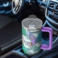 thumbnail image 5 of 30oz Snowflakes Tumbler with Lid Straw Leak Proof Stainless Steel Cup Holiday Coffee Water Bottle Gifts, 5 of 5
