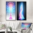 thumbnail image 1 of Designart "Light Expansion Abstracted Consciousness" Abstract Shapes Framed Wall Art Set Of 2 - Transitional Blue Gallery Wall Frame Set For Home Decor, 1 of 6