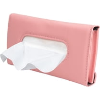 Manss Car Tissue Holder, Sun Visor Napkin Holder with Tissue Refill, Car Mask Holder, Vehicle Interior Accessories (Pink)