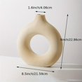 thumbnail image 1 of 1pc, White Ceramic Vase White Vases For Decor, Modern Home Decor Vase, Boho Vases For Decor, Circle Vase, Round Vase, Donut Vase, Decorative Vase For Wedding Dinner Table Party Living Room Office Bedr, 1 of 5