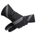thumbnail image 1 of Qarigey 1 par de guantes de esquí de nieve, pantalla táctil térmica de invierno, deportes al aire libre, motocicleta, ciclismo, conducción, esquí, guantes y mitones gris negro Qarigey AP013064-03, 1 of 6
