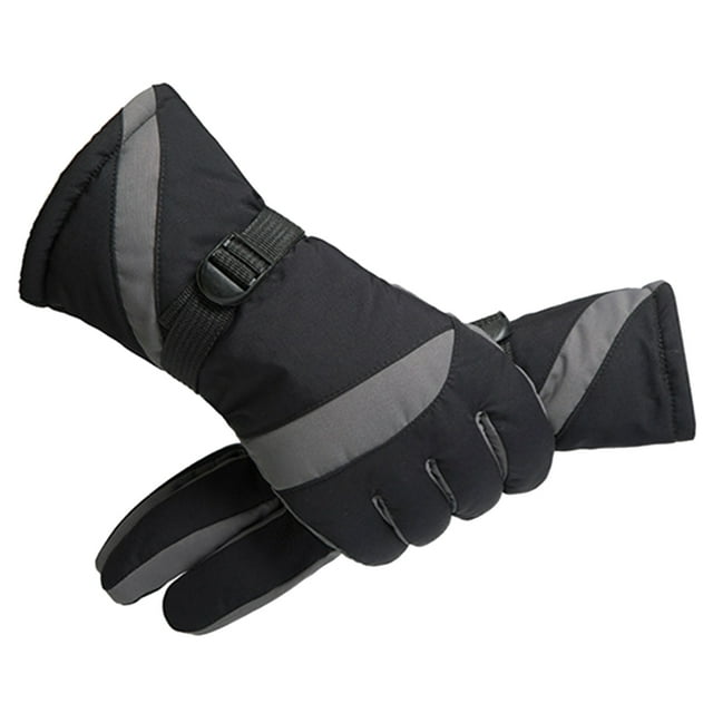 Qarigey 1 par de guantes de esquí de nieve, pantalla táctil térmica de invierno, deportes al aire libre, motocicleta, ciclismo, conducción, esquí, guantes y mitones gris negro Qarigey AP013064-03
