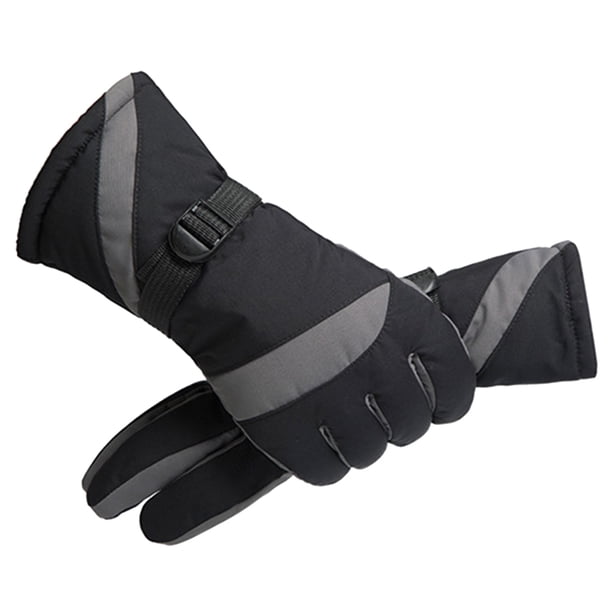 Qarigey 1 par de guantes de esquí de nieve, pantalla táctil térmica de invierno, deportes al aire libre, motocicleta, ciclismo, conducción, esquí, guantes y mitones gris negro Qarigey AP013064-03