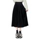 thumbnail image 3 of Txlixc Falda plisada de terciopelo para mujeres casual color sólido falda elástica de cintura a larga en otoño, adecuada para usar en la calle Txlixc moda, 3 of 9