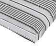 thumbnail image 4 of Jordan Manufacturing 44" x 22" Worth Black and Grey Stripe Rectangular Outdoor Chair Cushion with Ties, 4 of 9