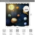 thumbnail image 4 of Planet Solar System Shower Curtain with Plastic Hooks 12 Pack Universe Galaxy Space Educational Planetary Orbit Decor Fabric Bathroom Set Polyester Waterproof 72x72 Inch RY-MDB3, 4 of 4