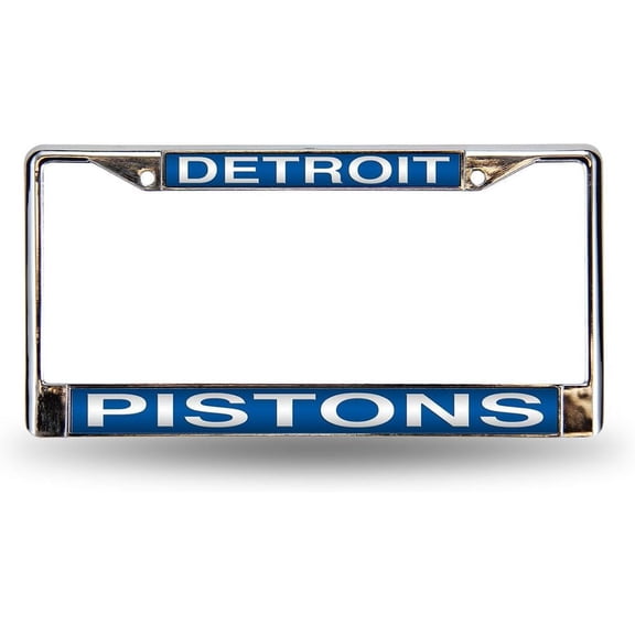 Detroit Basketball Pistons Chrome Metal License Plate Frame Holder