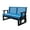 Dark Grey and Blue, variant on 2 Person Outdoor Glider Bench with 800lb Capacity, All-Weather Wooden Rocking Chair with Cup Holders, Dark Grey and Brown