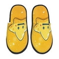 thumbnail image 1 of Balery Happy Cartoon Star Pantuflas de Casa de Felpa Silenciosas con Diseño Estampado, Zapatillas Cómodas Antideslizantes de Algodón para Interior-Large, 1 of 8