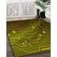 thumbnail image 2 of Ahgly Company Indoor Rectangle Patterned Dark Yellow Green Area Rugs, 6' x 9', 2 of 6