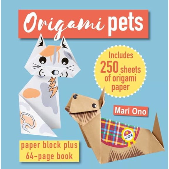 Pre-Owned Origami Pets: Paper block plus 64-page book, 9781800650992, 180065099X, Paperback,
