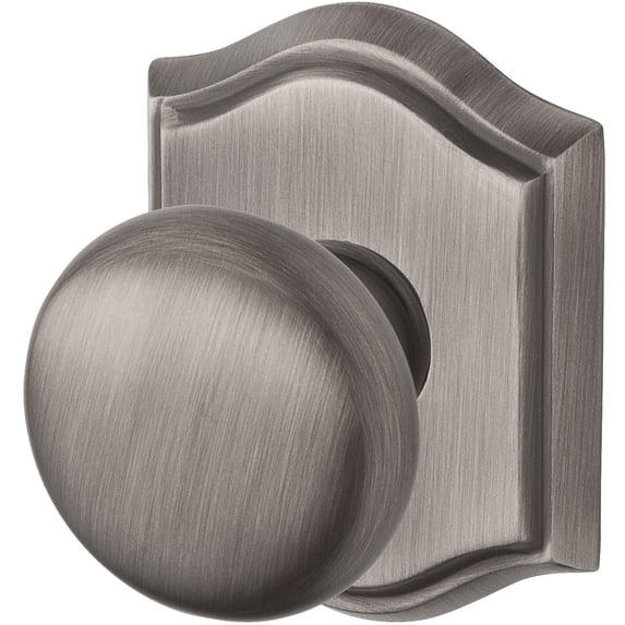 HDROUTAR152 Half Dummy Round Knob and Traditional Arch Rose Matte Antique Nickel Finish