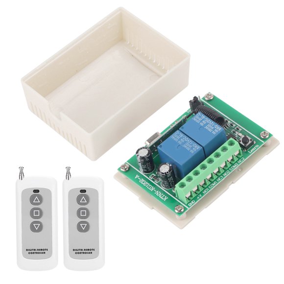 Interruptor de control remoto, DC12V Receptor de 2 canales Interruptor de control remoto de avance lento Interruptor de control de bloqueo automático Estándares líderes en la industria