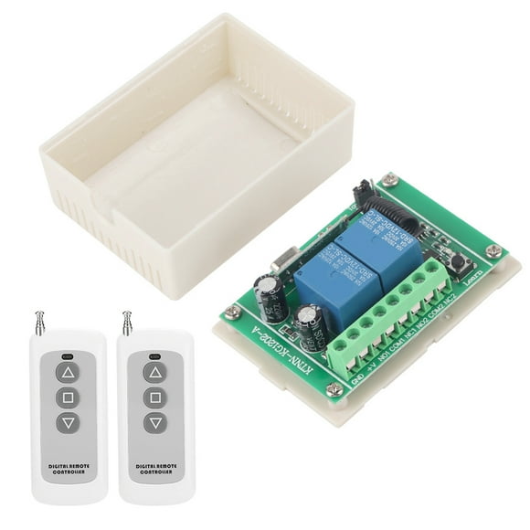 FYBTO DC12V 2 CH Receiver 1000m/3280.84ft 3-Key Learning Code Remote Control Switch Kit-090401