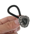 thumbnail image 3 of Unique Bargains Grace Button Hair Tie for Women 1 Pc Black Silver Tone, 3 of 5