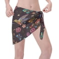 thumbnail image 3 of Disketp Humming Bird Women Swimsuit Cover Up Short Chiffon Summer Beach Sarong Bikini Wrap Skirt Bathing Suit, 3 of 7