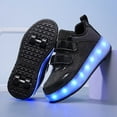 thumbnail image 5 of Kids Wheels Shoes with Lights Rechargeable Roller Skates Shoes Retractable Wheels Shoe LED Flashing Sneakers for Girls Boys Gift, 5 of 14