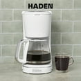 thumbnail image 6 of Haden Starbeck Coffee Machine, 10 Cup Auto Coffee Maker, White & Chrome, 6 of 9