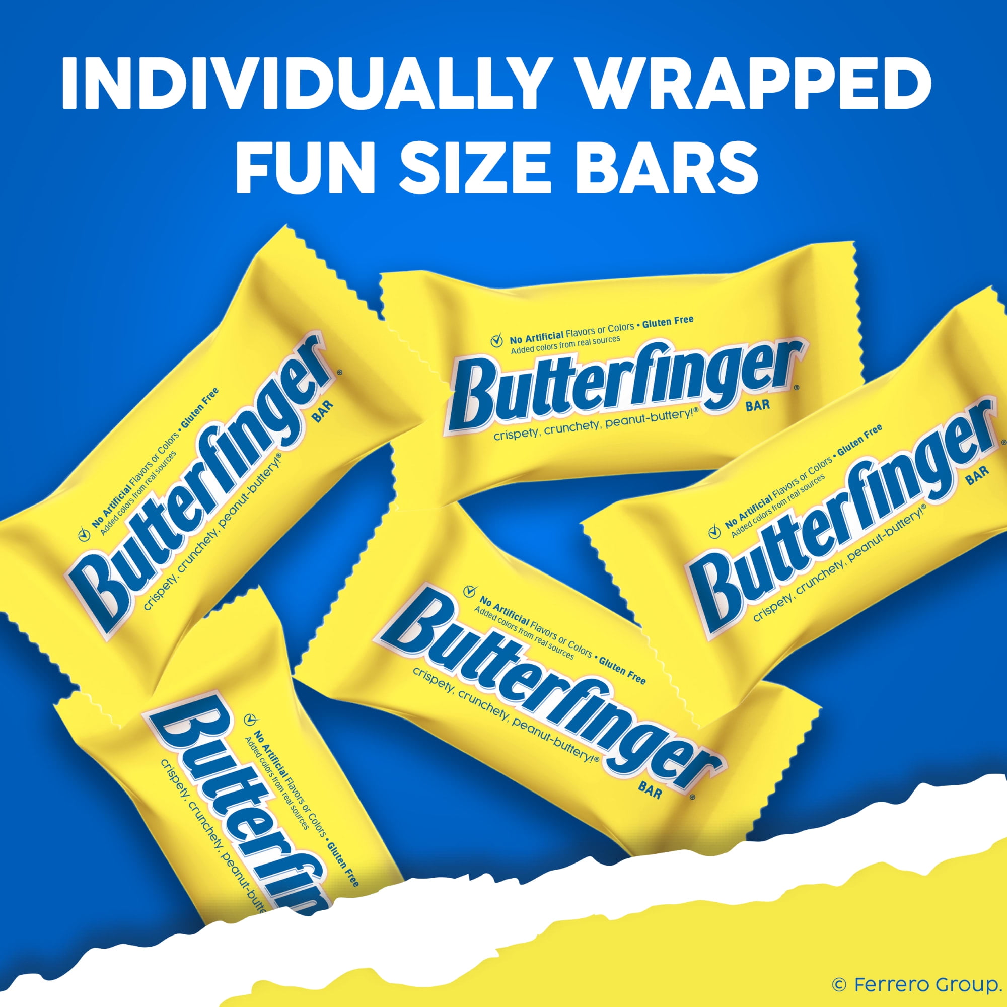 (2 pack) Butterfinger Fun Size Candy Bars, Crispety Crunchety Peanut-Buttery, Individually Wrapped, 12 Count Tray Pack, 7.8 oz