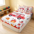 thumbnail image 3 of Erosebridal Firefighter Zipper Twin Comforter Sets with Fitted Sheet and 2 Pillowcases, Fire Equipment Zipper Bedding Set, Fire Equipment, Polka Dots Reversible, 3 of 7