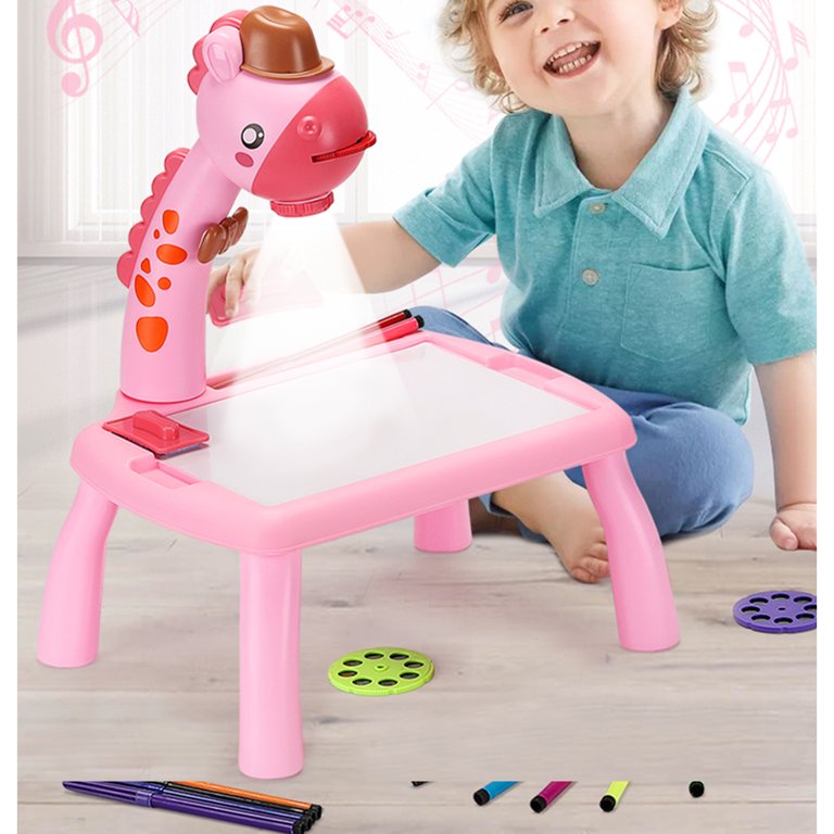 Maril Kids drawing projector table kids led projector learn to