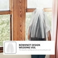 thumbnail image 5 of OUNONA Veils Veil Communion Lace Wreath Wedding Headband Tulle Dress Sheer Bowknot Hair Holybridalfloral Headband, 5 of 6