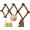 1 Pack, variant on Accordion Wall Hanger, Expandable Wall Mounted Hanger with 10 Hooks for Coats,Hats,Coffee Mug Ect,1 Pack Included,10 Pegs, Walnut Color,Retro Style