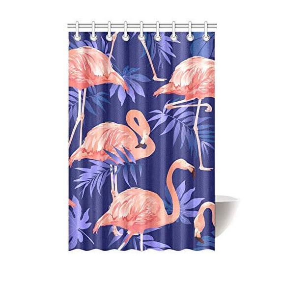 MKHERT Pink Flamingo Polyester Fabric Bathroom Shower Curtain 48x72 inch