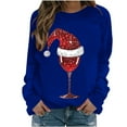 thumbnail image 1 of Jienlioq Hauts pour Femmes Mode Décontractée Imprimé Col Rond Ample Manches Longues Chandails en Molleton Blouse Cyberlundi, 1 of 3
