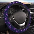 thumbnail image 5 of Logiee Eggplant Print Breathable Elastic Steering Wheel Cover, Non-Slip Stretch Steering Wheel Protector,Universal 15 Inch Fit Auto, Suvs, Truck, 5 of 6