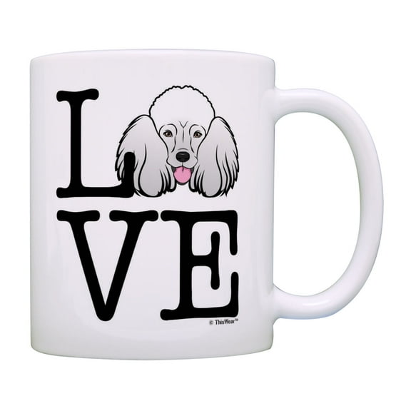 ThisWear Poodle Gifts Love Poodles Dog Mug Dog Mom Gifts Dog Dad Gifts Poodle Cup Coffee Mug