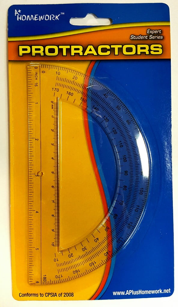 Click here to buy Bulk Buys Protractor 6 inch 180 degrees plastic Case of 48 by DDI.