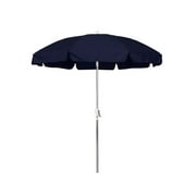 Magnolia Garden 7.5' Crank Lift Aluminum/Steel Rib Umbrella with Olefin Fabric - Navy Blue