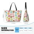 thumbnail image 4 of Kdxio Colorful Donuts for Beach Bag for Women Large Beach Tote Bag Waterproof Sandproof Swim Bag with Zipper Pockets Beach Vacation Travel, 4 of 7