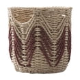 thumbnail image 2 of Cesta de almacenamiento de cuerda de papel tejida a mano con asa, ideal para organizar y decorar la habitación del bebé. Rojo, 2 of 9