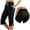 Black1, variant on Womens Capri Pants Elastic Waist Drawstring Capris Causal Pant Cropped Workout Pants with Pockets