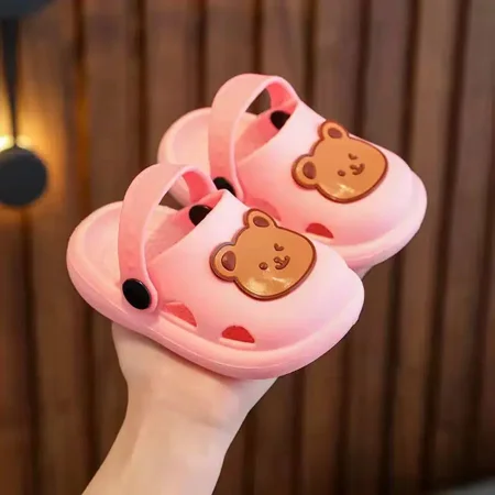 

GEDER-S Infant Cartoon Bear Garden Clogs Slipper Non-slip Slip-on Water Shoes Breathable Sandals Outdoor For Baby Boys Girls