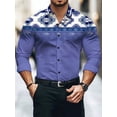 thumbnail image 4 of Men's Shirts Long Sleeve Casual Vintage Floral Embroidery Button Down Western Shirts Regular Fit Khaki M, 4 of 4
