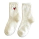 thumbnail image 2 of Calcetines blancos abullonados para San Valentín | Calcetines de forro polar grueso y acogedores para mujeres y niñas | Pack de 2 calcetines cálidos de invierno, 2 of 6