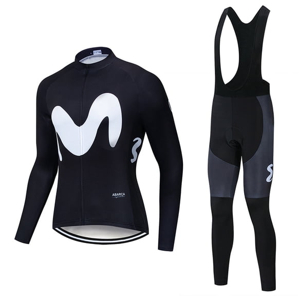 Bangcool Ensemble de Maillot de Cyclisme Chandail de Vélo à Manches Longues Ensemble de Vêtements de Cyclisme pour Hommes et Femmes
