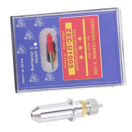 15pcs Tungsten Steel Plotter Cutter Blade Cutting Tool 30, 45, 60 Degree with Holder