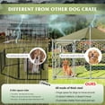 thumbnail image 5 of Grepatio Outside Dog Kennel with Waterproof, Outdoor Large Dog Enclosure, Heavy Duty Dog Run Cage, Galvanized Steel Dog Kennel with Secure Lock (7.5'x7.5'x5.3'), 5 of 7