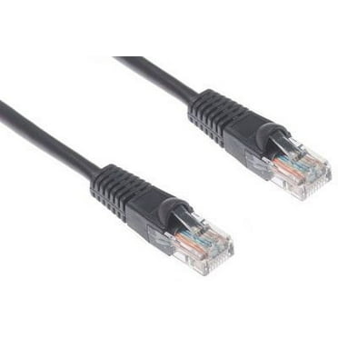 ECore Cables 7 FT Cat5e Ethernet Patch Cable - Snagless Boot - Black - RJ45 EC530-07 BK