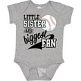 thumbnail image 3 of Inktastic Little Sister and Biggest Baseball Fan Girls Baby Bodysuit, 3 of 5