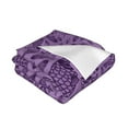 thumbnail image 3 of XMXT Throw Blanket, Purple Fish Textured Print Machine Washable Blankets for Sofa, 40 x 30 inches Purple, 3 of 9